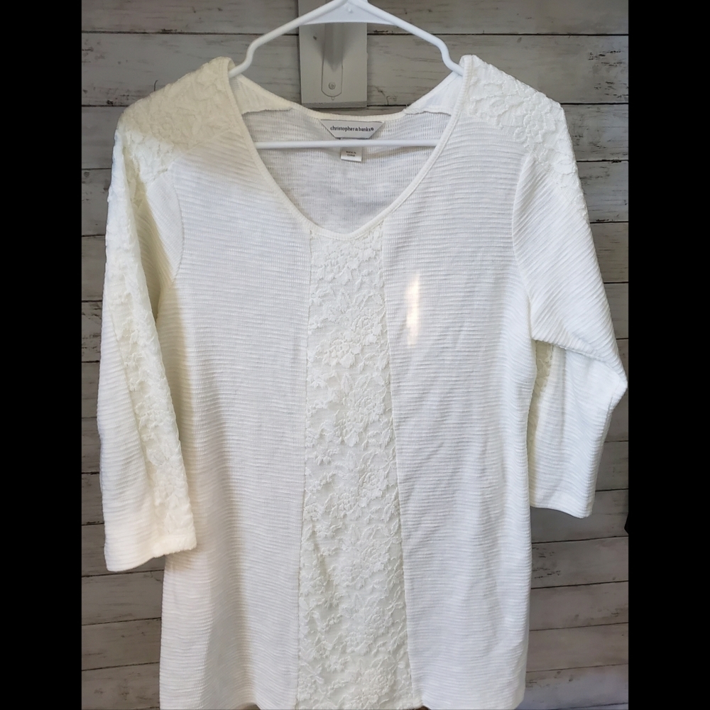 Christopher & Banks  Small Lace Sweater